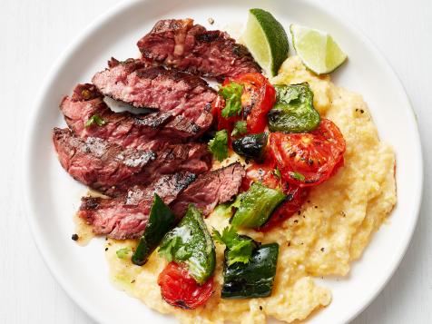 Southwestern Skirt Steak with Cheese Grits