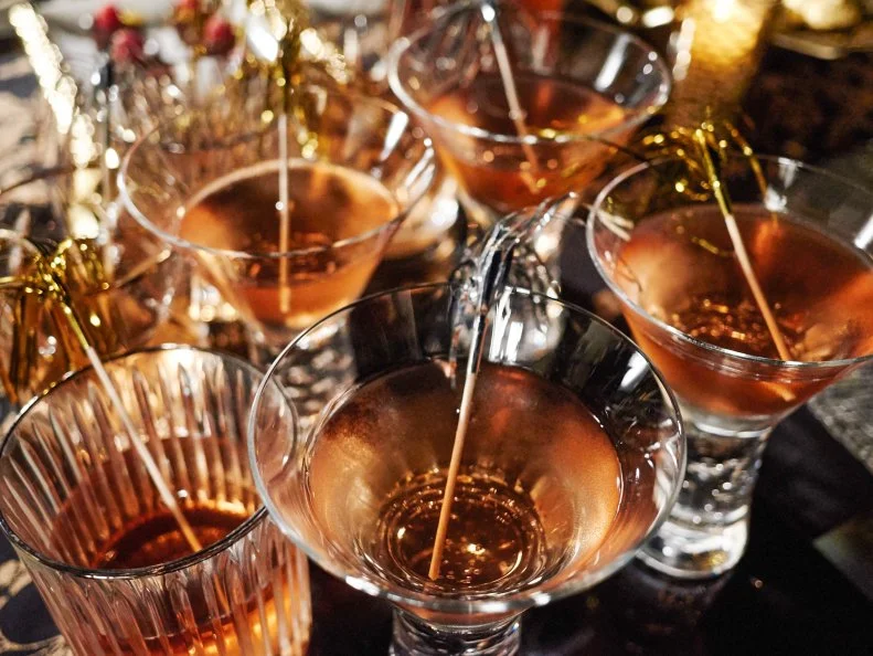 Detail of Host Giada de Laurentii's cocktail, Bubbles, as seen on Food Network’s Giada Entertains, Season 1.