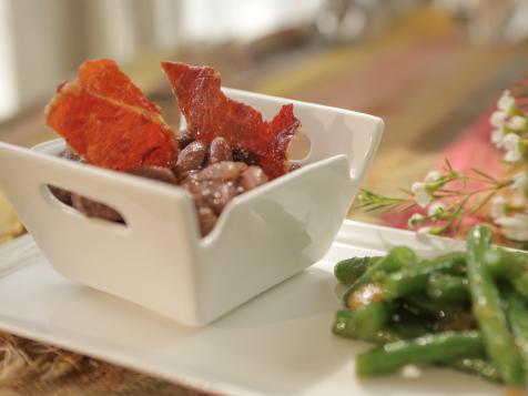 Kentucky Red Beans and Rice Topped with Crispy Country Ham