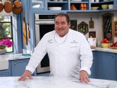 Guest Emeril Lagasse appears on Food Network's The Kitchen, Season 8.