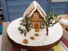 Jeff Mauro's renovated gingerbread house is seen on the set of Food Network's The Kitchen, Season 8.