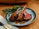 Emeril Lagasse's Rack of Lamb with Apple Mint Puree is seen on the set of Food Network's The Kitchen, Season 8.