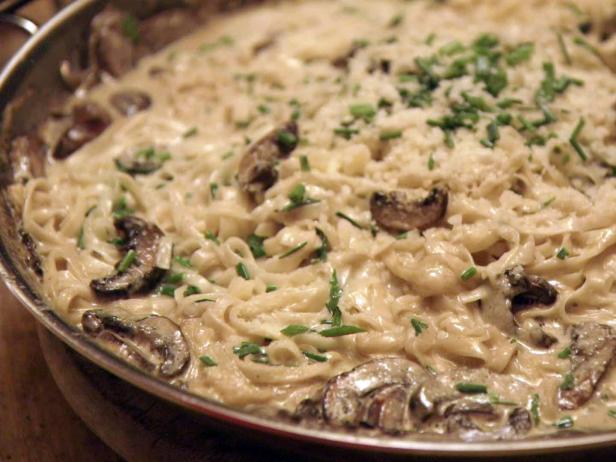 Fettuccine with White Truffle Butter and Mushrooms