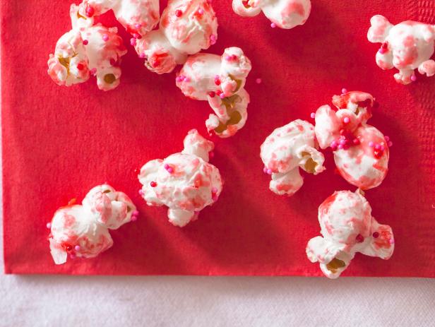 How to make candy coated red hots popcorn with sprinkles. By Jackie Alpers for the Food Network 