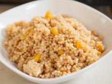 Israeli couscous with dried apricots prepared by Host Daphne Brogdon, as seen on Food Network's Daphne Dishes, Season 1.