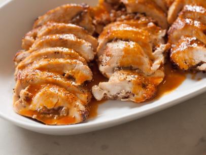 Pecan Stuffed Chicken prepared by Host Daphne Brogdon, as seen on Food Network's Daphne Dishes, Season 1.