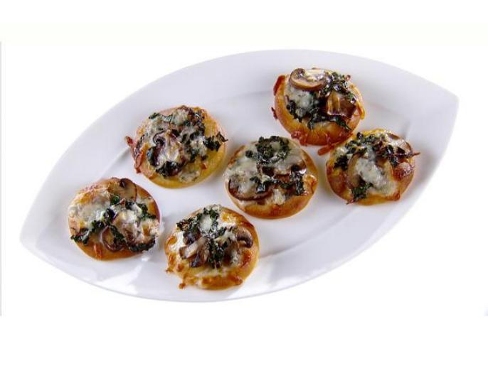 Roasted Mushroom and Kale Pizzette Recipe Giada De Laurentiis Food
