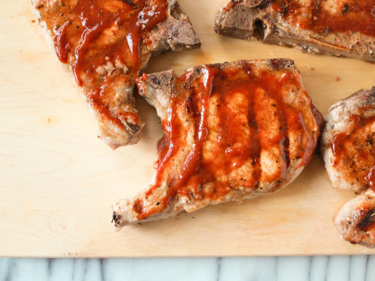 Spice Rubbed Pork Chops with Sorghum BBQ Sauce