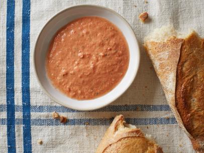 Food Network Kitchen’s garlicky tomato pepper dip as seen on Food Network.