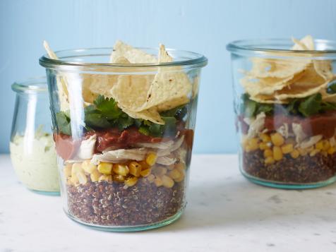 Chicken, Avocado Cream and Quinoa Salad-in-a-Jar
