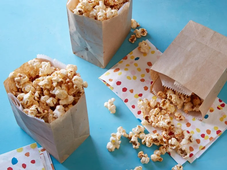 Food Network Kitchenâ  s healthy snacks taco popcorn as seen on Food Network