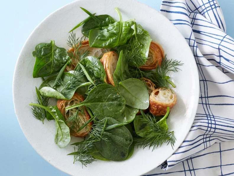 Food Network Kitchenâ  s croissant croutons as seen on Food Network.