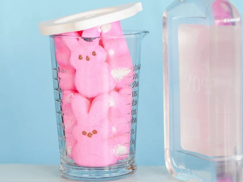 Infuse vodka or rum with Peeps. How to.  Food Photography, Ideas and Recipes By Jackie Alpers for Food Network.