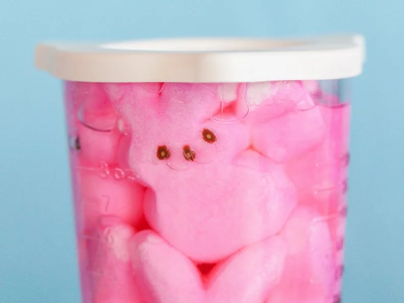 Infuse vodka or rum with Peeps. How to.  Food Photography, Ideas and Recipes By Jackie Alpers for Food Network.