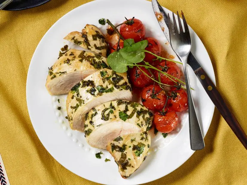 Herb Marinated Turkey Tenderloins With Avocado Dip Recipe Food Network 1435684573331.webp