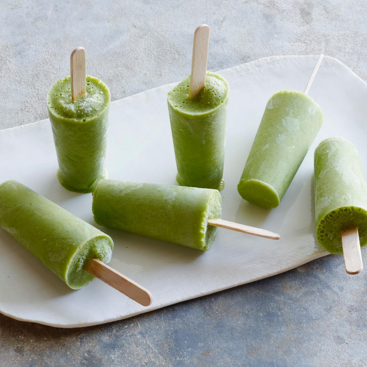 Kale and Pineapple Popsicles with Zoku Quick Pop Maker - White Blank Space