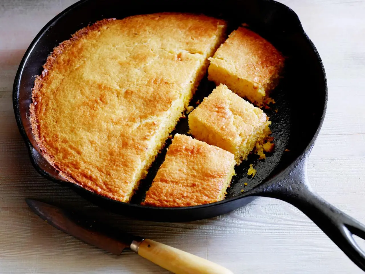 Cast iron cornbread pan top