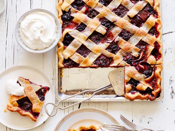 Chocolate-Cherry Lattice Slab Pie image