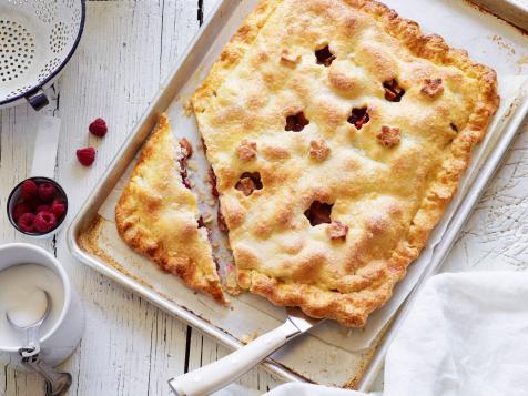 Nectarine-Raspberry Slab Pie
