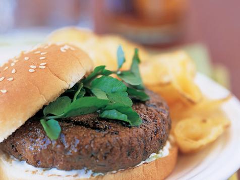 Firecracker Burgers with Cooling Lime Sauce