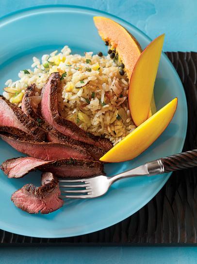 Caribbean Flank Steak with Coconut Rice