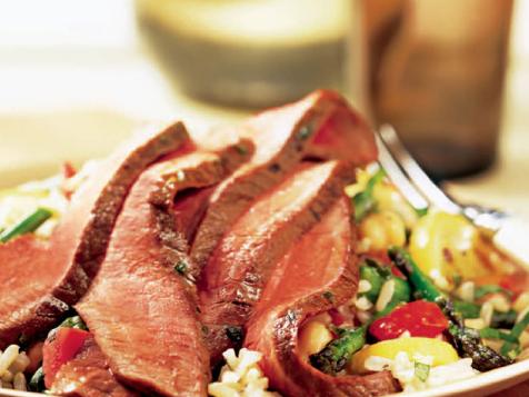 Grilled Beef Sirloin and Famer's Market Skewers