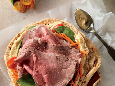 Mediterranean Beef and Veggie Wraps