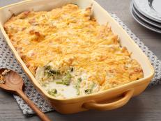 Trish Yearwood's Chicken Broccoli Casserole for the Nashville Memories episode Trisha's Southern Kitchen, as seen on Food Network.