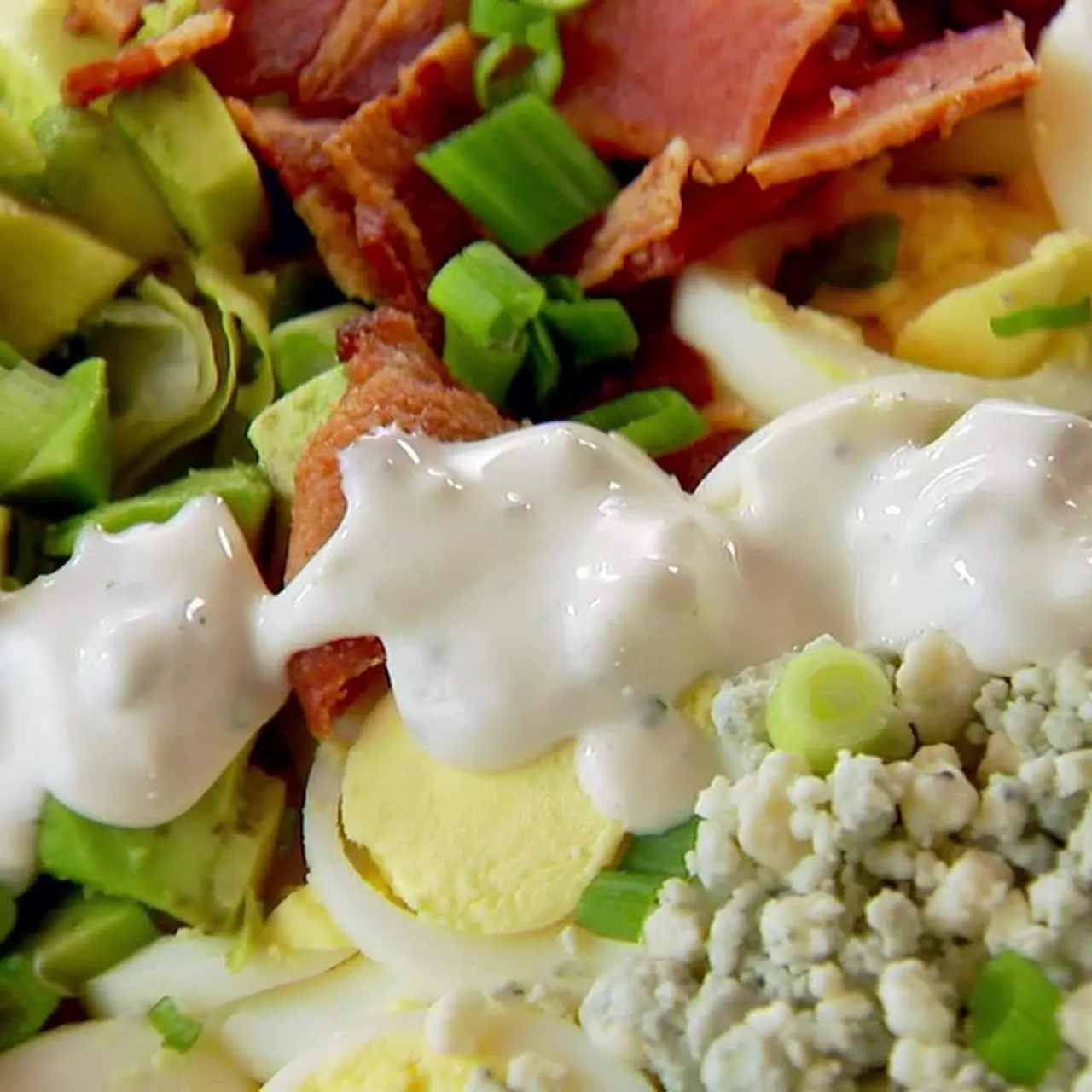 cobb salad blue cheese dressing Cobb Salad With Avocado