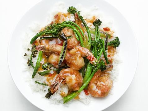 Sweet and Spicy Shrimp and Broccolini Stir-Fry