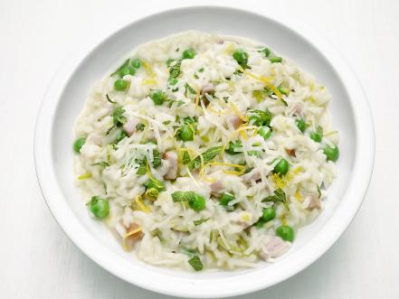 Risotto with Peas and Ham Recipe | Food Network