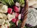 Crudite Basket & Spinach Dip, as seen on Food Network's The Pioneer Woman, Season 10.