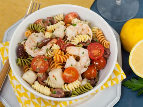 Seafood Puttanesca Salad - White Cooking Wine with Lemon