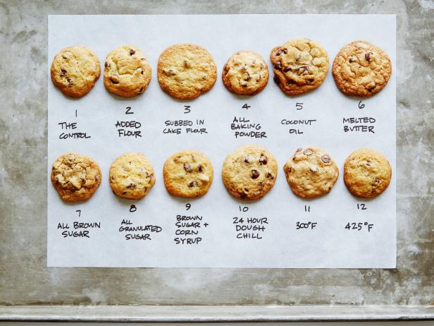 FNK SIMPLE CHOCOLATE CHIP COOKIES, Food Network Kitchen, All-Â­purpose Flour,Baking Soda, Fine Salt, Unsalted Butter, Light Brown Sugar, Granulated Sugar, Eggs, VanillaExtract, Semisweet Chocolate Chips