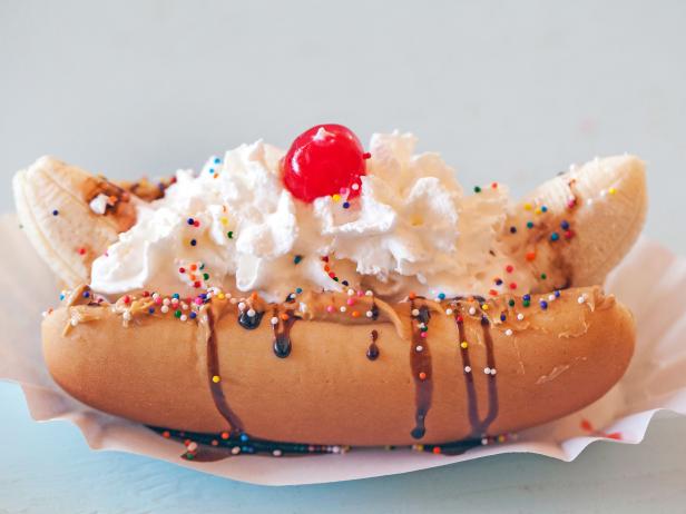 Surprise kids of all ages with this banana "hot dog" served in a bun by Jackie Alpers for FoodNetwork.com