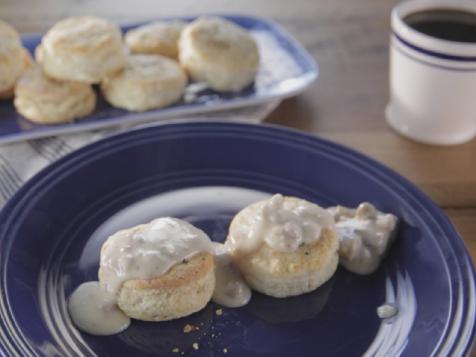 Black Pepper Biscuits and Sausage Gravy
