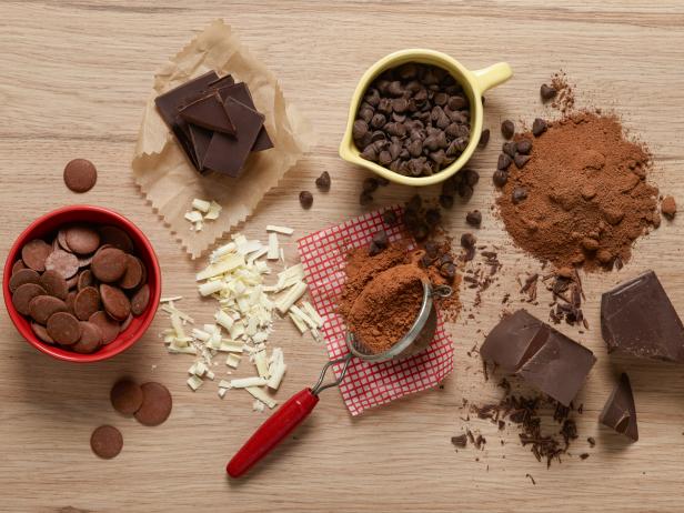 Food Network Kitchenâ  s Baking Ingredient Guide to Chocolate for THANKSGIVING/BAKING/WEEKEND COOKING, as seen on Food Network.