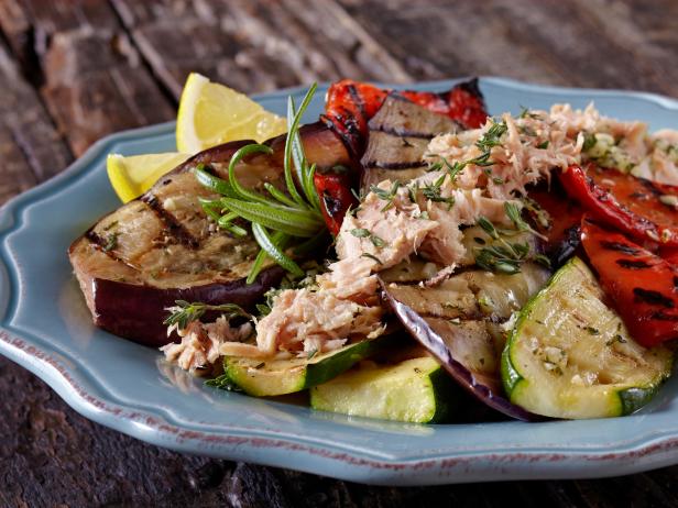 Chilled Grilled Veggies With Tuna
