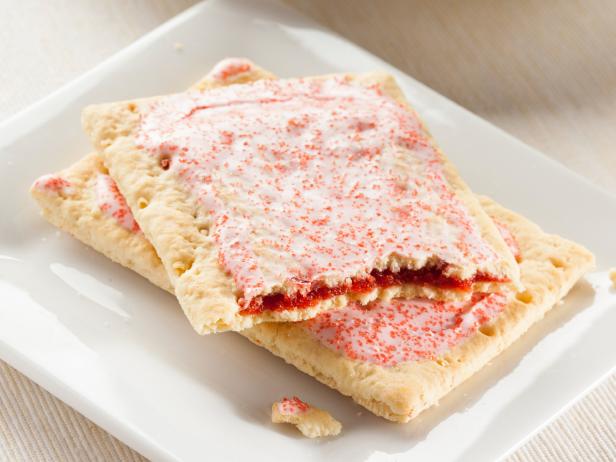 Hot Strawberry Toaster Pastry with frosting and sprinkles