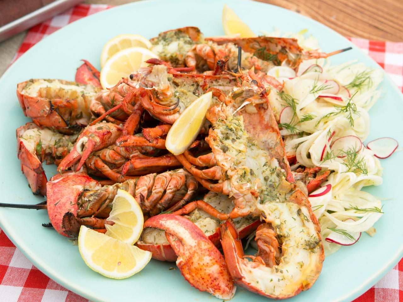 Grilled Florida Lobster with Cajun Butter