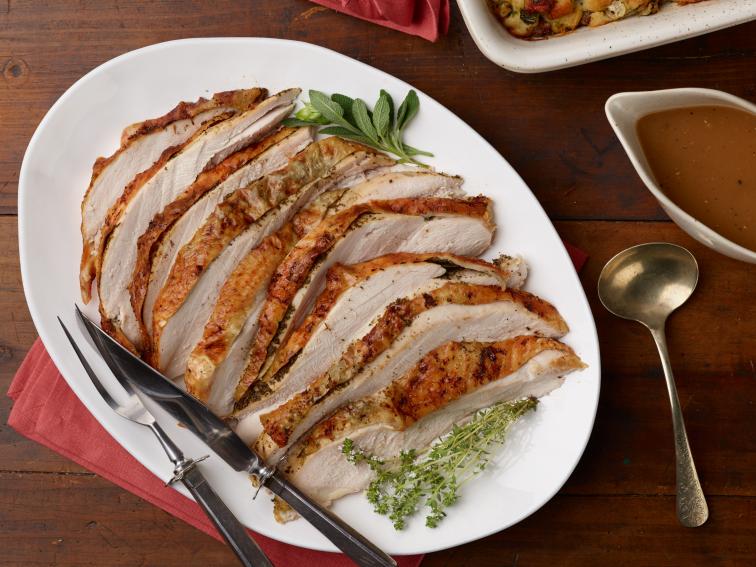 MakeAhead Roasted Turkey Breast Recipe Food Network Kitchen Food