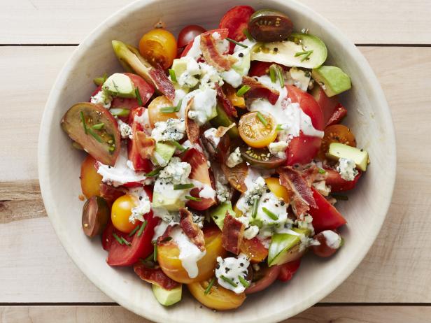 Avocado Tomato Salad With Bacon And Blue Cheese Recipe Food