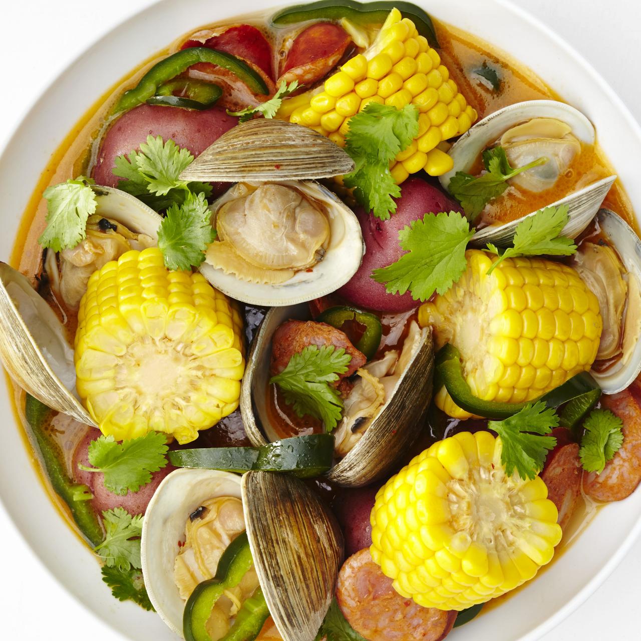 Stuffed Clams with Linguica and Corn Recipe