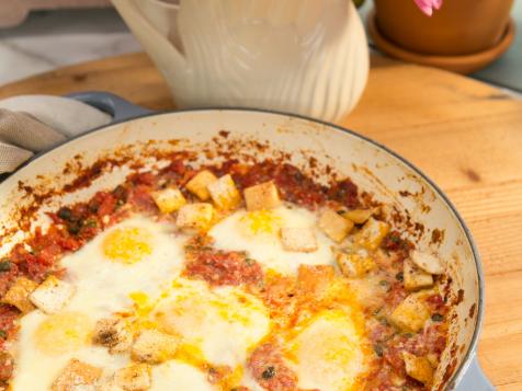 Baked Eggs with Green Chiles and Capers
