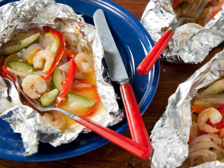 Shrimp Scampi Foil Packets Recipe Food Network