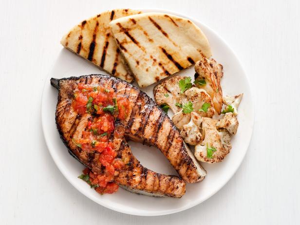 Grilled Salmon with Tomato-Ginger Sauce image