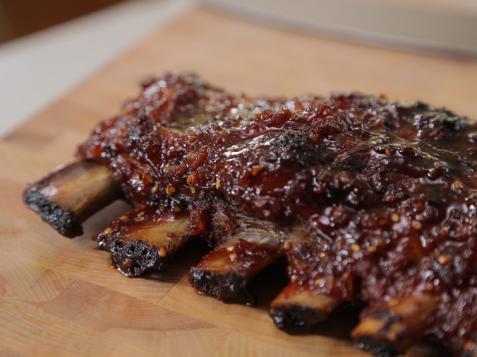 Funapino Sticky Ribs with Aren't Ya Glad I Didn't Say Orange Banana Ketchup