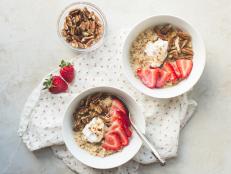 Min Kwon's Strawberry Couscous Breakfast Bowl, as seen on Healty Eats Blog