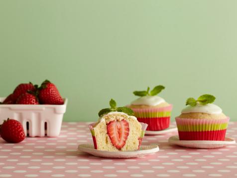 Strawberry-Lime Stuffed Cupcakes