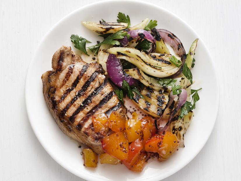 Grilled Pork with Nectarines Recipe | Food Network Kitchen | Food Network